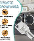 2 Pack GR800 Washer Dryer Key For Your Commercial Laundry Setup 54612 Coin Service Door Key with washer and dryer background
