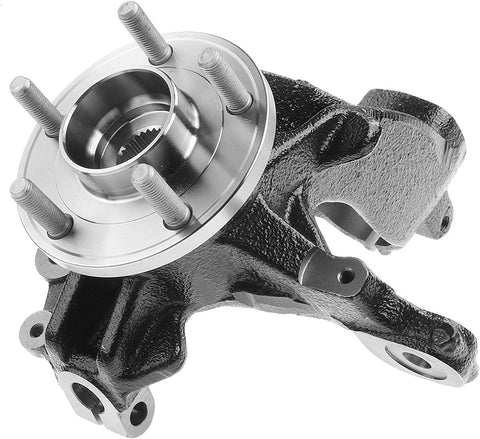 Front Left Wheel Hub Bearing And Steering Knuckle Assembly For Ford Focus 2012 2013 2014 2015 2016 2017 2018 2.0L FWD Preassembled Bolt On Replacement Part Easy Install Driver Side