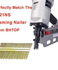 9021NS framing nailer with Three Inch Framing Nails For Tough Wood Framing Jobs, 21 Degree EG Smooth Shank, 3 x.131 inch