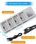 Two Way Charging Hub For DJI Mini 3 And Mini 4 Pro Batteries With Display Charge Four Batteries In Sequence, cables included