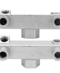 6 Way Air Compressor Manifold Block High Flow Aluminum Alloy Distribution Fitting With G1/4 G1/2 Threads for Pneumatic Systems
