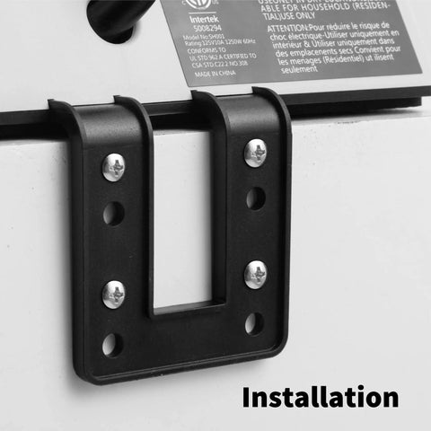 Installation detail of Totally Slick Two Pack Desk Edge Mount Power Strip With Four USB Ports And Three AC Outlets For Home Office Computer Setup.