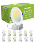 12 Pack 6 Inch Led Recessed Downlights Featuring A Slick Canless Wafer Design And Adjustable Color Temps That Pump Out Bright High Lumens