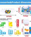 48 Piece Stack Up Tower Game For Adults And Kids Chill Family Game Night Balance Building Blocks Indoor Outdoor Playset dimensions and accessories