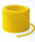 Fifteen Oz Pro Arborist Throw Line Kit With 150 Ft Polyethylene Line One Eighth Inch Rope, coiled yellow rope.