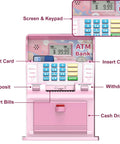 Kid Friendly Debit Card Piggy Bank With 4 Digit PIN Realistic Bank Style For Real Money Coin Recognition Balance Tracker