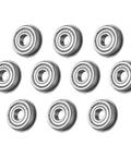 Flanged Ball Bearings 8x16x5mm Set Of 10, Chrome Steel Heavy Duty, Quiet, Beefy Shielded Bearings For Motors, Machinery, Robots, Hobbies, Drop In Replacement, Smooth, Rock Solid Performance, 10 sealed F688ZZ bearings