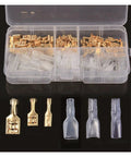 Check Out This Awesome 120 Piece Assorted Insulated Female Wire Connector Kit With Spade Terminals For Crimping Electrical Wiring In 2.8 4.8 And 6.3mm Sizes To Fix Your Ride Or DIY Projects Easily Today. clear plastic organizer with gold insulated female spade terminals