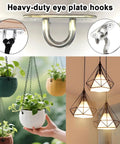 Rugged As Nails 304 Stainless Steel Ceiling Eye Hooks 2 Pack With Full Mounting Hardware For Hammock Chairs Swing Sets Plant Hangers And Garage Projects Indoors Outdoors heavy-duty eye plate hooks mounting potted plants