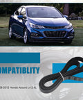 Premium Heavy Duty Remax Serpentine Drive Belt Fits Honda Accord 2003 To 2012 With 2.4L Gas Engine, shown with vehicle compatibility details.