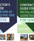 Cover of The Solid Blueprint For Pros To Install Gasketed PVC Pipe For Water And Sewer Jobs manual, featuring water and sewer sections.