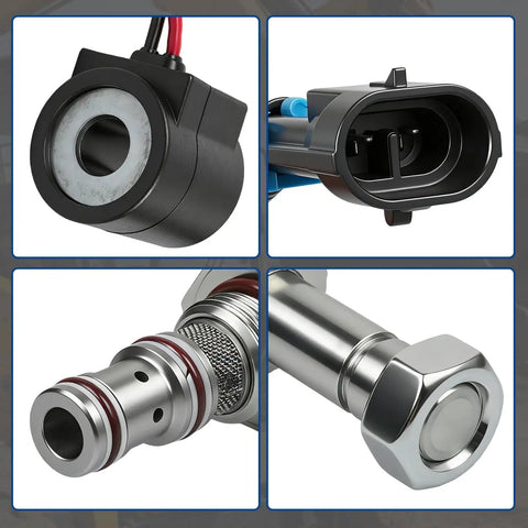 Solenoid Valve Coil And Hydraulic Spool Valve Stem Element Kit Pro Grade For Bobcat Skid Steer Loaders Compatible With Models 653 751