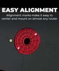 Top Shelf Undrilled Phenolic Router Table Insert Plate 3/8 Inch Thick showing alignment marks for easy mounting.