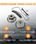 Engine Timing Chain Kit Fits 2.0L L4 Cars Like Elantra Tucson Kia Soul Forte Koup Replacement with CVVT Gears and parts displayed
