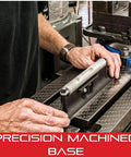 Hands using Compact Bench Level For Woodworking And Metalworking, Three And Three Eighths Inch Overall Length Cast Iron Body