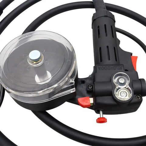Close-up of DC24V Aluminum Core Welding Gun with three meter cable from Miller 300371 Millermatic series.