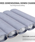 Three-dimensional down channel of Ultralight 650FP Down Sleeping Bag For Adults, Backpacking Ready, 40F Temperature Rating.
