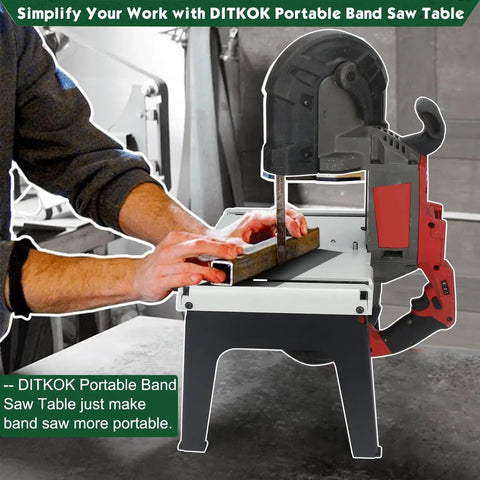 Portable Band Saw Stand Table For Milwaukee Band Saws Built For Milwaukee Models 6232 6238 2729 M18 Series Powder Coated Finish