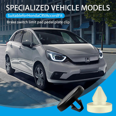 Image of car with Two Styles 10 Pc Brake Light Switch Stopper And Clutch Pedal Pad Stopper Kit, compatible with Honda models.