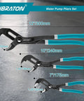 CR-V Steel Plumbing Pliers Set With Groove Joint And V-Jaw Tongue And Groove Pliers, Pipe Grips, Ratcheting Push Button Adjustment