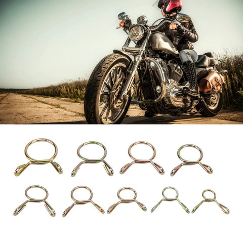 Ultimate 65 Manganese Steel Spring Clips And Hose Clamp Assortment Kit With 345 Pieces In 9 Sizes Perfect For Fixing Fuel Lines On Atvs Motorcycles And Snocyclers That Need A Solid Grip Without Breaking The Bank. 9 sizes spring hose clamps for motorcycle fuel lines
