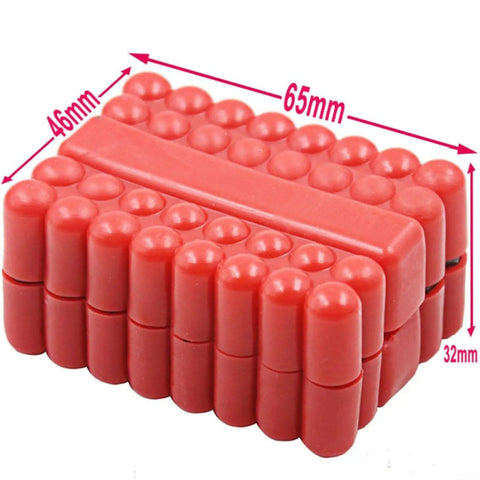 Top Notch 33 Piece Screwdriver Bit Set With Magnetic Extension Holder And Quick Release Driver Tools Made From Tough Chrome Vanadium Steel To Handle Tamper Star Torx Hex Socket Jobs For Serious Home Repairs And DIY Projects Without Losing Any Grit Or; red 65x46x32mm storage case
