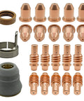 23Pcs IPT65 Consumables Kit for Titanium 65A IPT65 TI PC65 Torch with Nozzles, Electrodes, and Swirl Rings