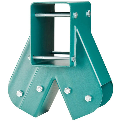 Heavy Duty A Frame Swing Set Brackets Kit For 4x4 Posts And 4x6 Beams With Mounting Hardware, DIY Swing Frame Brackets, Wobble Free Stability, Carbon Steel, Green Finish