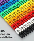 150 Pack Clip On Wire Markers With Colorful Numeric Labels For 2 3mm Cables Color Coded Cable Markers For IT Pros Auto Tech