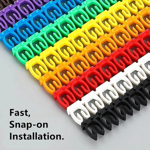 150 Pack Clip On Wire Markers With Colorful Numeric Labels For 2 3mm Cables Color Coded Cable Markers For IT Pros Auto Tech