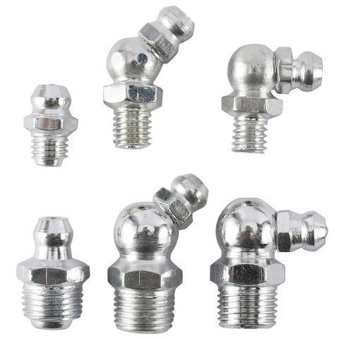 Grease Fittings Kit, 240-Piece SAE And Metric Zerk Fittings Set With 1/4 And 1/8 NPT, zinc plated steel fittings