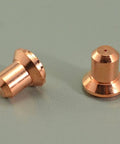 Pro Grade Extended Plasma Electrodes And Nozzle Tips Kit For 20 Amp PowerMax 350 380 PAC110 copper nozzles on gray background