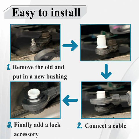 Installation guide for Four Sets Of Eight Shifter Cable Bushing Kit With Rubber And Metal Components For Automatic Transmissions