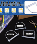 216 Piece PTO Pin And Cotter Pin Kit Glarks With R Clips And Needle Nose Pliers, includes 1/4, 5/16, 3/8 inch pins.
