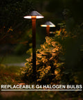 8 Pack Low Voltage Landscape Lighting Kit For Outdoor Paths And Walkways, 10W Warm White 2700K Path Lights, Bronze Finish