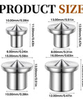 Handy Doweling Pin Center Drill Set With Sharp Point Transfer Plugs in four sizes for precise woodworking holes, front view