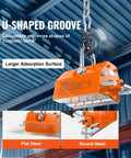 VEVOR magnetic lifter with release, orange steel and neodymium lifting magnet, 1320 lb (600 kg) capacity