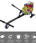 Camouflage Hoverboard Go Kart Kit Seat Attachment With Adjustable Frame And 360 Degree Drifting Wheel For Scooters