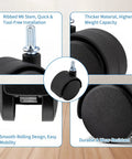4-pack swivel caster wheels for Sterilite 3-drawer cart, 1.5 in wheels, M6 stem, 360° rotation, easy install