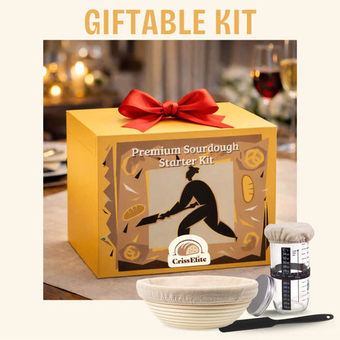 Ultimate Sourdough Starter Kit For Beginners With A 9 Inch Banneton Proofing Basket And 24 Oz Glass Starter Jar Danish Dough Whisk