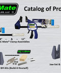 Seven Eighths Inch Uni Jaw Quick Clamp Set With Twelve Inch QC Mate Clamp for quick coupler work bench and workshop use