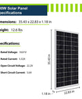 100W solar panel dimensions and specifications from Must-Have 400W 12V Solar Panel Kit With Four 100W Mono Panels And 40A MPPT Controller Bluetooth Enabled For RVs Trailers Campers Marine Off-Grid Power.