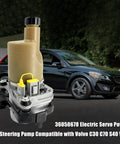 Direct Fit Electric Power Steering Pump For Volvo C30 C70 S40 V50 with yellow connector and clear reservoir