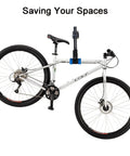 Must Have Space Saving Bike Repair Stand For Easy Maintenance, Beast Of A Clamp With 1.2 To 2.5 Inch Range holding a bicycle