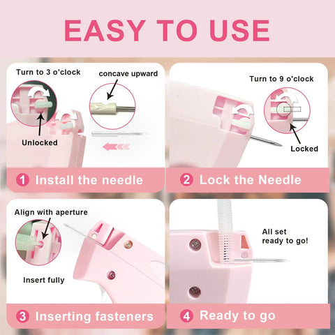 Step-by-step guide on using Handheld Stitch Gun For No Sweat Wardrobe Rescue Hella Fast Clothing Fixer with instructions.