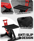 Heavy Duty Dirt Bike Stand With 1000 Lb Capacity Lift Jack Hoist Height Adjustable Table For Dirt Pit Bike Repair And Maintenance Easy To Use