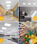 4 Pack LED Flat Panel Lights 2x2ft 40W 4000LM Recessed Backlit Troffer Lights Flush Ceiling Mount in various settings
