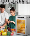 Heavy Duty 14 Tray Food Dehydrator Engineered From Commercial Grade Stainless Steel To Quick Dry Beef Jerky And Fresh Fruit Snacks Using Balanced Airflow Technology For A Hella Reliable Kitchen Setup in kitchen with fresh fruits.