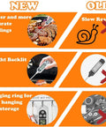Comparison of new and old BBQ tools with faster readings, bright backlit thermometer, hanging ring for 24 Piece BBQ Tool Set With Meat Thermometer And Injector In Extra Thick Stainless Steel Includes Spatula Fork Tongs Cleaning Brush Skewers And Aluminum Case The Ultimate Grill Gear For Men And Outdoor Cooking.