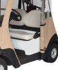 Fairway 2-Person Club Car Precedent Golf Cart Enclosure With Heavy-Duty Weatherproof Windows And Roof Tan Fits 2000 Current Models